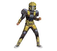 Disguise B127 Transformers One Costume, Official Transformers Animated Movie Bumblebee Muscle Costume for Kids, Child Size (10-12)