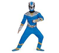 Disguise Blue Ranger Costume for Kids, Official Muscle Padded Power Rangers Cosmic Fury Costume, Child Size (4-6)