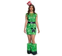 Disguise Minecraft Womens Creeper Fancy Dress Costume Medium