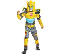 Disguise Costume de robot officiel Bumblebee Transformers pour enfants garçons - Déguisement musculaire pour enfants, semaine d'anniversaire, taille M