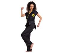 Disguise Costume, Official Cobra Kai Gi for with Black Belt, Adult Size Déguisement, Noir, L-XL Homme