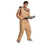 DISGUISE Costume officiel de luxe des années 80 Ghostbusters pour adulte avec protons gonflables - Fabriqué avec un matériau super doux - Costumes d'Halloween pour adultes taille L