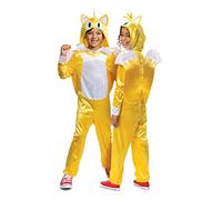 DISGUISE 124759G-15L Tails Movie Classic Sonic le hérisson, déguisement unisexe pour enfant, dessin animé, multicolore, taille L (10-12)