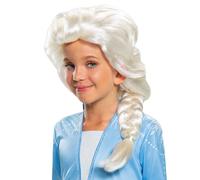 Disguise Elsa Perruque Enfant Glace Neige Froid Princesse Court Blanc Tresse