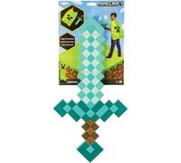 Disguise Ensemble d'accessoires de déguisement Minecraft Épée en diamant et cape Creeper, sous licence officielle, comprend une épée jouet et une cape de déguisement, détails pixelisés, inspiré du fil
