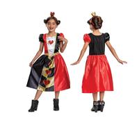 Disney - Alice aux pays des merveilles - Déguisement Reine de Coeur - Licence Officielle - Costume Classique Enfant - Taille Au Choix S/M/L - Rouge et Noir - Matériaux Durables - Cadeau Magique