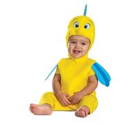 Disguise Flounder Animated Classic Costume, Official The Little Mermaid Costume, Toddler Size (3T-4T)