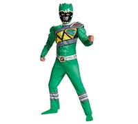 Disguise Green Ranger Dino Charge Classic Muscle Costume, Medium (7-8)
