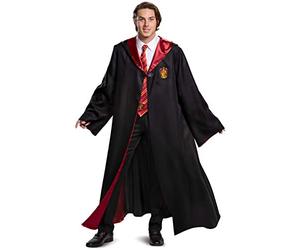 Disguise Harry Potter Gryffindor Robe Prestige Adult Costume Accessory, Black & Red, Extra Small (14-16)