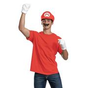 Disguise Kit d’accessoires adulte Mario Super Mario Bros, sous licence officielle, coupe confortable avec design détaillé, taille unique adulte
