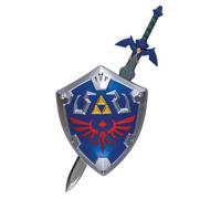 Disguise Legend of Zelda Master Sword & Shield Set déguisement pour enfants | Sous licence officielle Disguise, Costume Zelda complet pour enfants, épée de jeu 60 cm et bouclier 33 cm