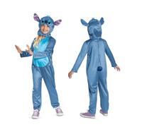 LIRAGRAM Costume classique pour enfant Motif dessin animé Stitch 7-8 ans