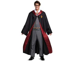 Disguise Men's Harry Potter Deluxe Adult Costume, Black & Red, XL (42-46)