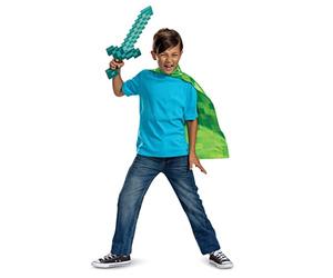 Disguise Minecraft Official Diamond Sword Accessory. Inspired by Steve's Sword Featured in Minecraft. Perfect for Role Play To Battle Against The Creepers. One Size Available