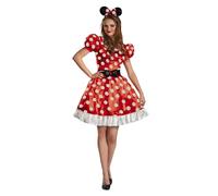 DISGUISE 129419n-EU Déguisement de Minnie classique pour adulte, rouge, pour femme, multicolore