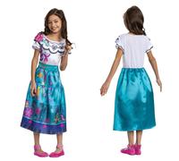 DISGUISE Mirabel Classic Fancy Dress Costume, Perfect for Encanto Fans, Includes A Stunning Multi-Colour Dress With Butterfly Shoulder Detail, Disney Costume for Girls. Size 7-8.