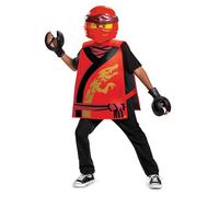 DISGUISE Kai Ninjago 100379 Costume de ninjago pour enfant, rouge, taille unique