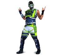 Disguise Octane Costume officiel Apex Legends pour homme avec coiffe, vert et beige