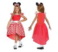 DISGUISE 129399L-EU-6 Costume de Minnie classique pour fille, multicolore, 5-6