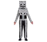 Disguise Officiel Costume Enfant Squelette Minecraft, Déguisement Garçon Halloween, Tenue Thématique 2025, L