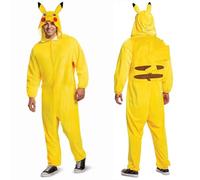 Pokémon | Déguisement Combinaison Pikachu Adulte | Taille Unique L/XL | Licence Officielle Pokémon | Confortable à Porter | Costume Grenouillère tout en un | Univers Jeu Vidéo | Idée Cadeau Fan