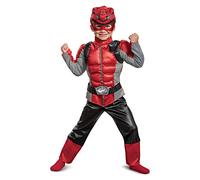 Disguise Officiel - Déguisement Power Rangers Enfant, Deguisement Power Ranger Red Beast, Deguisement Power Ranger Rouge, Costume Power Rangers Enfant, Deguisement Power Ranger Enfant Taille XS