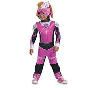 Disguise Skye Costume de luxe pour enfant, tenue officielle de la Pat' Patrouille d'Halloween avec armure et coiffe pour enfants, taille 4 à 6 ans