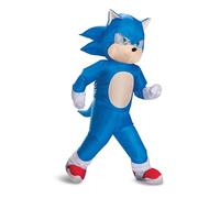 Disguise Sonic Inflatable Kids Costume, Official Sonic Move 3 Inflating Costume with Fan, One Size Child