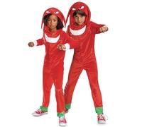 Disguise Sonic le Hérisson - Déguisement Sonic Knuckles pour Enfants - Taille M (7-8 Ans) - Licence Officielle - Costume pour Halloween, Carnaval ou Jeu de Rôle