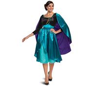 Disguise Women's Disney Frozen 2 Anna Dress Deluxe Adult Costume, Teal & Black, Large (12-14)