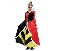 Disguise Women's Queen of Hearts Deluxe Adult Costume, red, S (4-6)