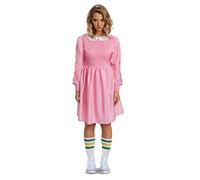 DISGUISE Women's Stranger Things Deluxe Pink Dress Eleven Fancy Dress Costume X-Large