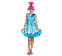 Disguise Women's Trolls Movie 2 Classic Poppy Adult Costume, Blue, Small (4-6)