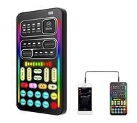 Disguiser - Mini appareil de changement de voix avec 8 effets sonores, fonctions réglables, microphone portable | Machine à effets sonores avec lumières froides pour téléphone, PC, ordinateur portable