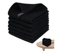 Dish Cloths - 6 Piece Dish Drying Towels, Kitchen Washcloths for Cooking Prep, Multipurpose Towels with Quick Absorption, Kitchen Linen, Cotton Towel for Utensil Care and Daily Cleaning