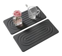 Dish Drying Mat, Water Absorbing Base Coaster, 20x10x3cm Diatomite Quick Dry Design, Kitchen Counter Drying Accessory, Fast Moisture Absorbing, Suitable for Bathroom Coffee Bar Counter Dorm Vanity