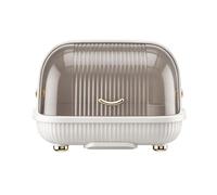 Dish Drying Rack - Transparent Top Dust Prevention, Covered Drip Tray organizer,Portable Handle Basin | Clear Protective Shell, Small Apartment Caravan Pantry Dishwashing Station Tableware Drainer