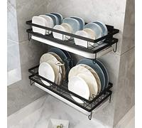 Dish rack Support De Bol Mural De Cuisine, Support De Vaisselle Égouttoir Perforé, Support De Bol Mural De Cuisine, Support De Stockage De Bol, Noir