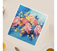 Dish Rag - 6-Pieces Reusable Absorbent Towel With Floral Pattern,KitchenWashcloth | Featuring A Lively Floral Design, These Swedish Dishcloths Provide Both Excellent Cleaning Efficiency And A Decorat