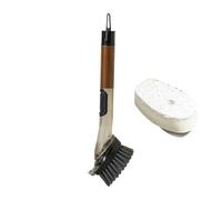 Dish Scrubber with Soap Dispenser - Ergonomic Brush for Pots, S0ap Dispensing Scruber Tool | Multi-Purpose Cleaner F0r Tableware Cookware Kitchen Sink Oven Pan Stove Use Home Cleaning