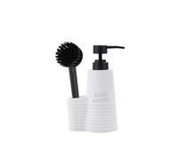 ,Dish soap Dispenser Bouteille de désinfectant for Les Mains en résine Wabi-Sabi, Bouteille distributrice de Liquide à Vaisselle Noir et Blanc ,Dish soap Dispenser(White)
