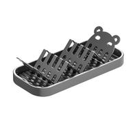 Dish Soap Tray - Carbon Steel Organizer, Multi Section Storage Rack, Rustproof Drainage Design, Compact Durablee Holder | Bathroom Kitchen Sink Accessories, Sponge Brush Storage Rack, Counter Corner