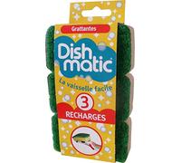Dishmatic 3 Recharges Éponge Grattante Verte