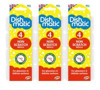 Dishmatic Lot de 12 recharges anti-rayures (3 x 4) compatibles avec les systèmes Dishmatic Wand Idéal pour les ustensiles de cuisine antiadhésifs
