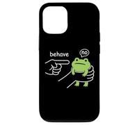 Dishonest Frog Behave No Funny Frog Meme Cartoon Men Women Coque pour iPhone 12/12 Pro
