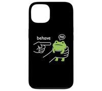 Dishonest Frog Behave No Funny Frog Meme Cartoon Men Women Coque pour iPhone 13