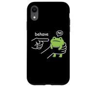 Dishonest Frog Behave No Funny Frog Meme Cartoon Men Women Coque pour iPhone XR