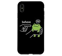 Dishonest Frog Behave No Funny Frog Meme Cartoon Men Women Coque pour iPhone XS Max