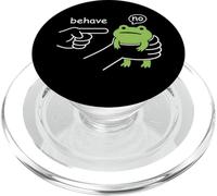 Dishonest Frog Behave No Funny Frog Meme Cartoon Men Women PopSockets PopGrip pour MagSafe
