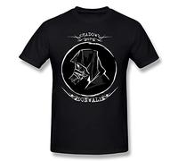 Dishonored T Shirt Black Shadows T-Shirt Short Sleeve Printed Tee Shirt Mens Cute Beach 100% Cotton Tshirt(XX-Large)
